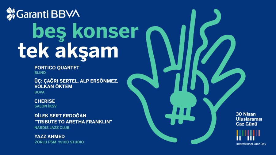 Garanti BBVA, Uluslararası Caz Günü’nü tek akşamda 5 konserle kutlayacak